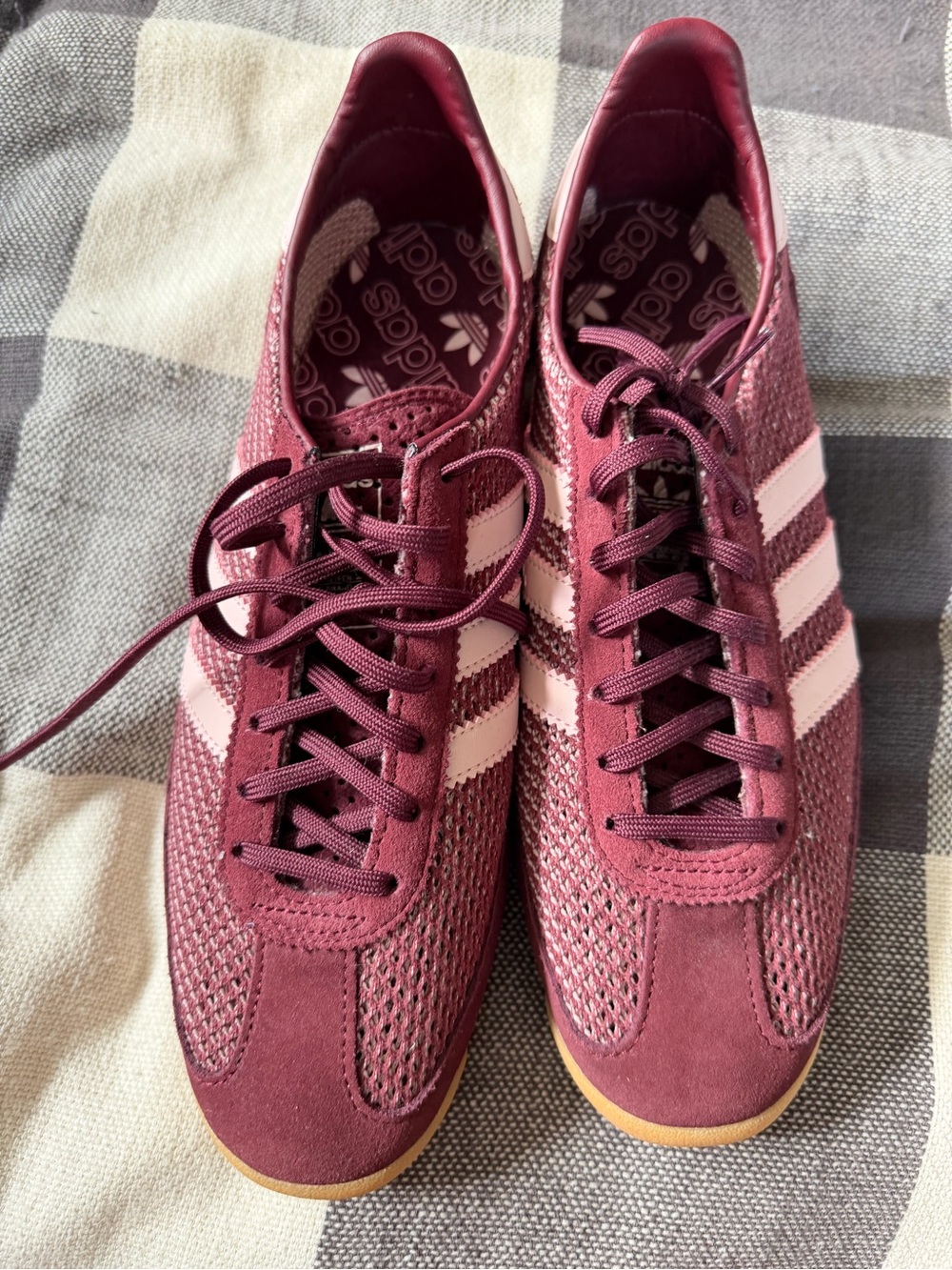Adidas Women’s SL 72 OG shadow red and sandy pink Lace-Up Sneakers